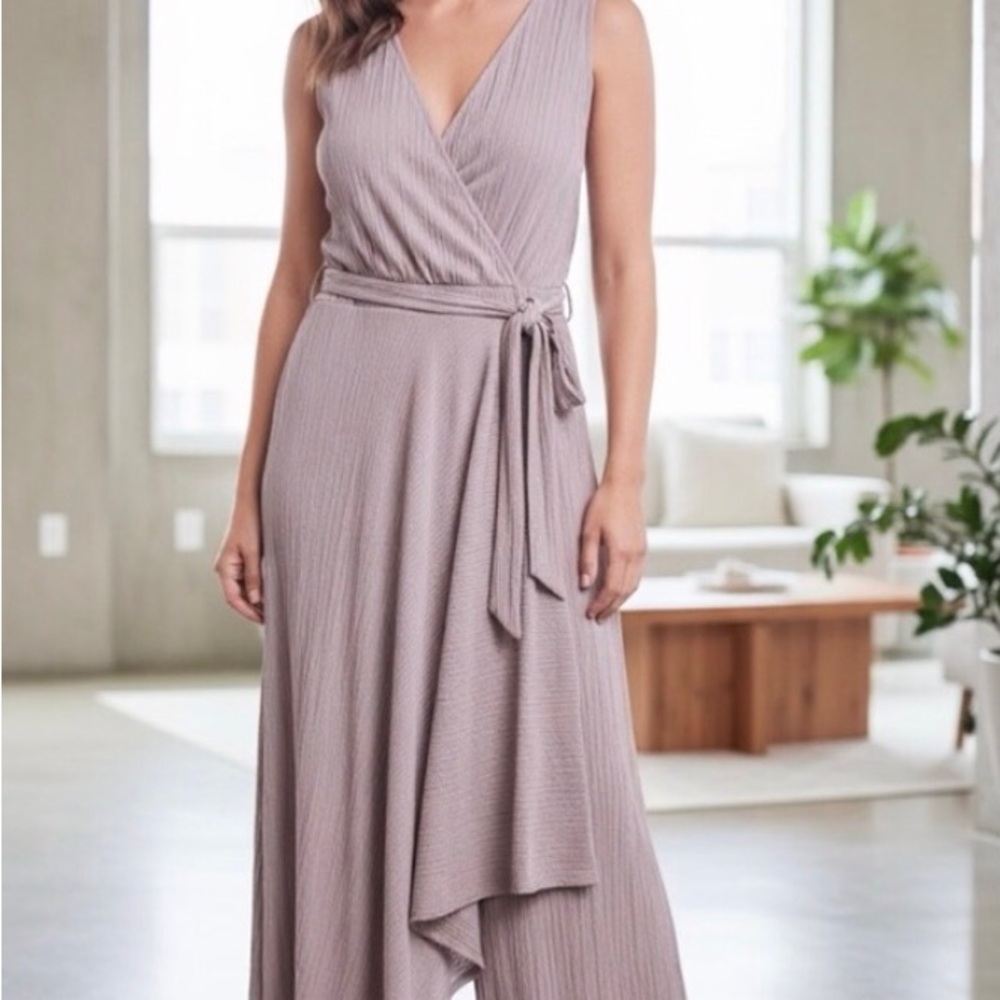 Calvin Klein Asymmetrical Mauve Dress
